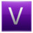 Letter V violet Icon